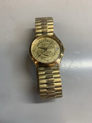 vintage Hamilton quartz watch featuring an Amalgamated Transit Union.WORKING