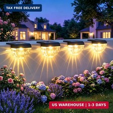 8 Pack Solar Deck Lights Outdoor, Solar Step Lights Waterproof for Outside, Yard
