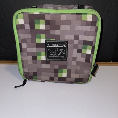 MINECRAFT Lunch Box Insulated Soft Tote Bag Emerald Sword Picnic School  Jinx