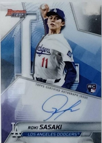2025 Roki Sasaki Rookie Auto Topps Baseball Stars Blue /150 #BSA2 