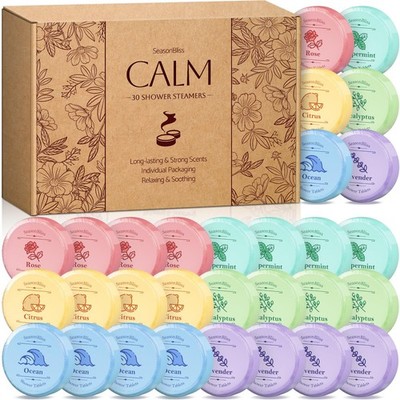 Seasonbliss Shower Steamers 30 Pcs Individually Wrapped Shower Bombs For Women