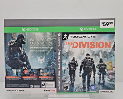 Tom Clancy s The Division Xbox One Gamestop Promotional Display Box Insert Only