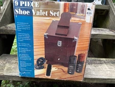 9 Piece Shoe Valet Kit With Wooden Transport Box
