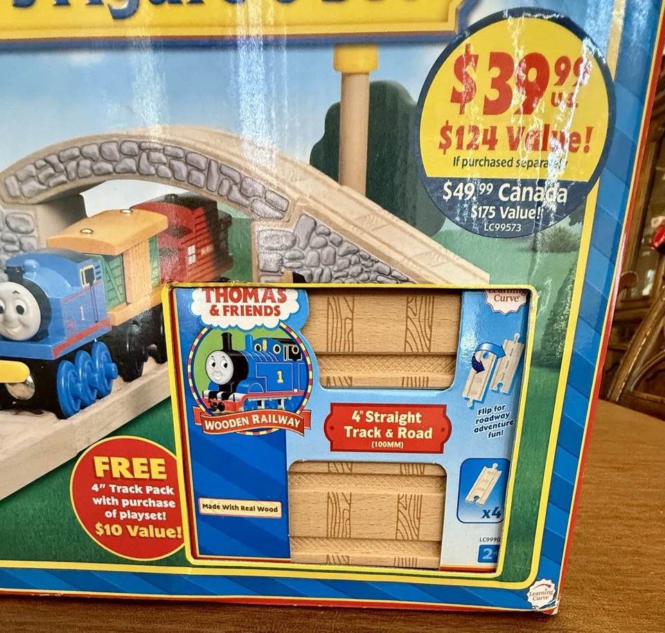 Juego de 8 figuras de conductor de vagón de carga raras de ferrocarril de madera Thomas de colección nuevas en caja Foto 3 de 4