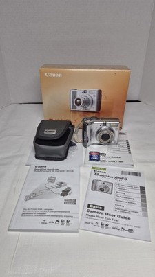 Canon Powershot A560 Digital Camera 7 MP Silver 4X Zoom - Some