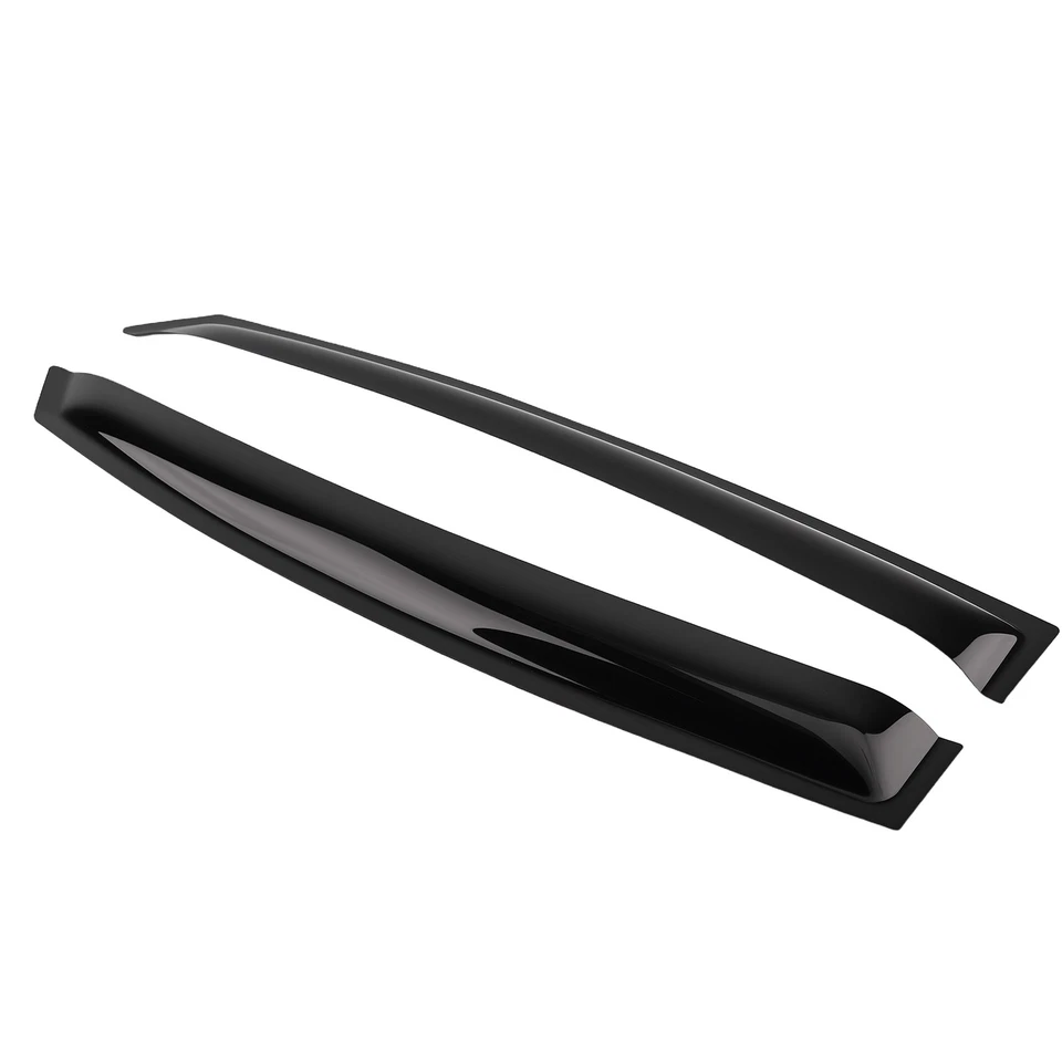 4pc Side Window Deflectors Set for Hyundai Accent Sedan 18-22 Black Rain Guards - Image 2 of 4