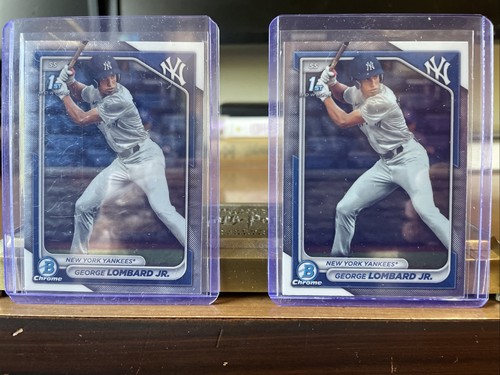 George Lombard Jr 2024 1st Bowman Chrome Rookie Card #BCP-79 Yankees~ Lot Of 2