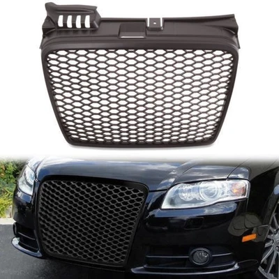 Grille peigne miel avant RS pour Audi A4 B7 8E 2004-2008 ABS mat - Photo 1/4