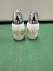 Vintage Gemco Westinghouse Butterfly Gold Salt Pepper Shakers Pyrex Corelle 3.5"