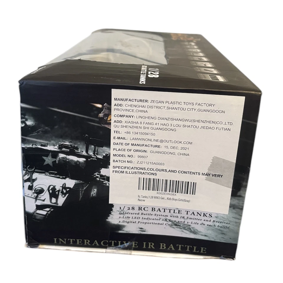 Tanques de batalla ZEGAN RC INTERACTIVOS IR BATTLE 1:28 Tiger Tank Foto 4 de 4