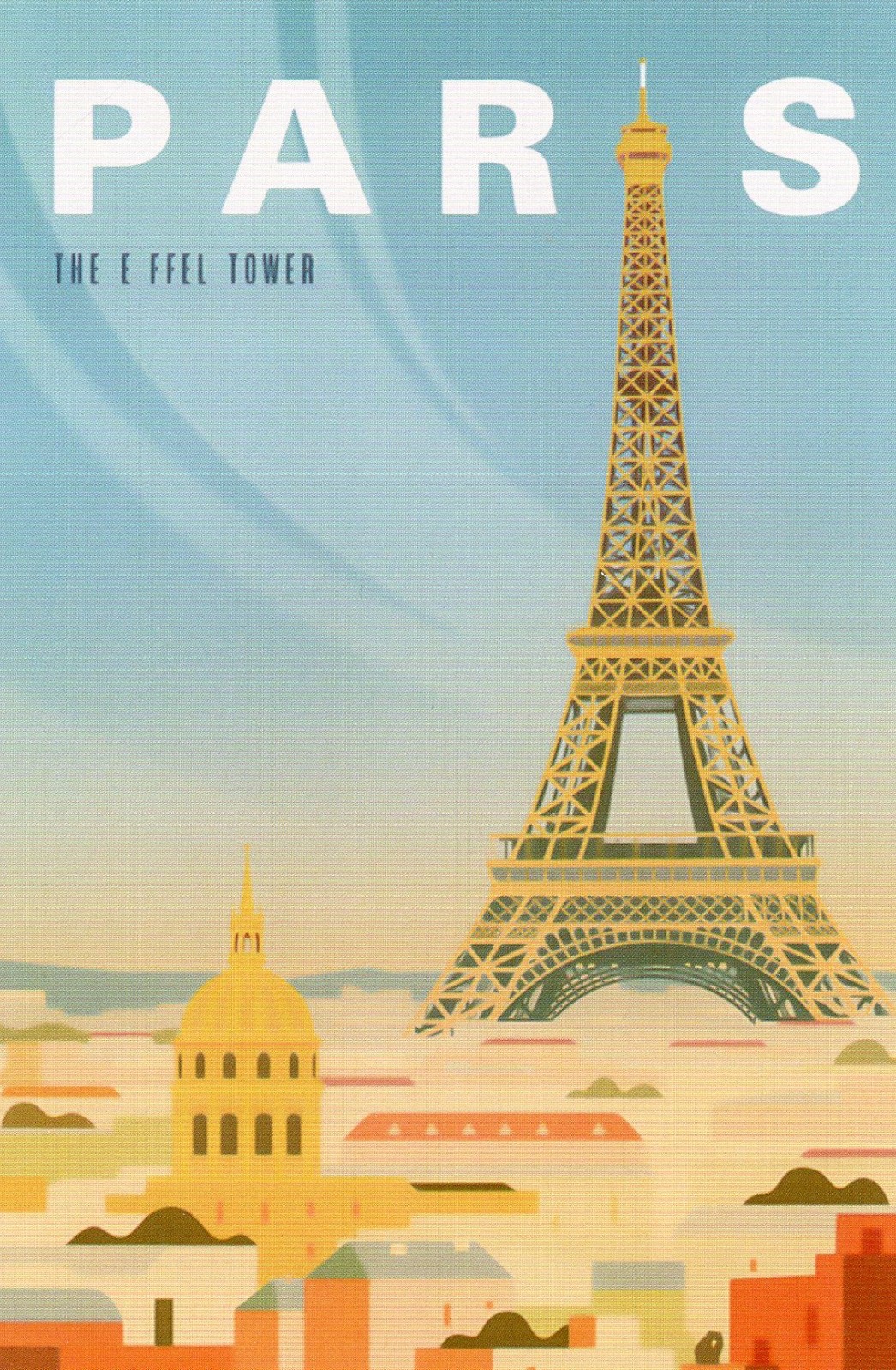 Eiffel Tower, Paris, France (Address Side Blank) -New POSTCARD