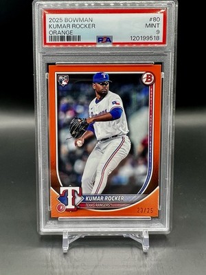 2025 Bowman - Kumar Rocker #80 Orange /25 (RC) PSA 9 POP 1  