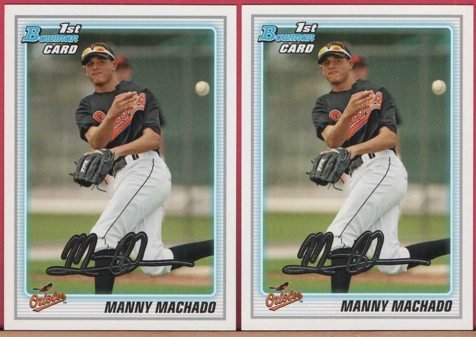 2- 2010 Bowman Draft Prospects MANNY MACHADO - 1st Bowman Rookie Card #BDPP80 RC