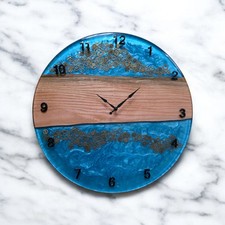 Epoxid Wanduhr Handgefertigt