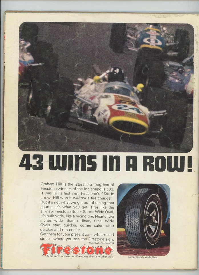 1967 Indy 500 Race Program! Indianapolis Auto Racing Indycar Ads AJ Foyt Win F1 - Image 3 of 4