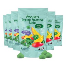 Amara Smoothie Melts - Mighty Sweet Greens - Organic Kids Fruit  Veggie Snacks