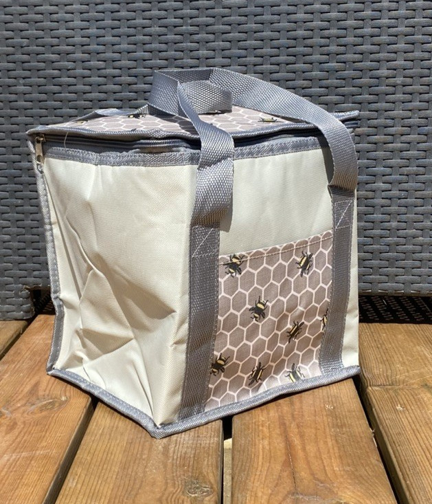 Cool Bag Diseño Abeja Lámina Aislada 12L Capacidad 26x20x27cm Cierre Cremallera Picnic