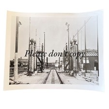 Missouri Pacific Engine 7015 Railroad Photo Entering Whiting Washer Vintage B&W