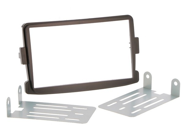Autoradioblende 2-DIN Einbaurahmen Schwarz FüR Dacia Logan 2 MCV SD-image