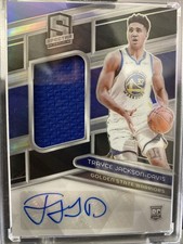2023-24 Panini Spectra Trayce Jackson-Davis Jersey Auto RC #/199 Warriors