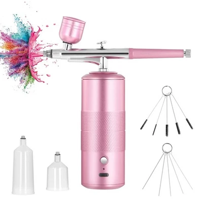 AOFESEL Airbrush Set Spritzpistole mit Kompressor Kabellose Mini Air Brush Tragbares DE