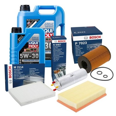 Inspektionspaket Bosch Wechselset Liqui Moly 5W-30 Inspektionspakete