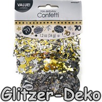 Konfetti - 70 Geburtstag - Gold Silber Geburtstagsdeko Deko Tischdeko Streudeko