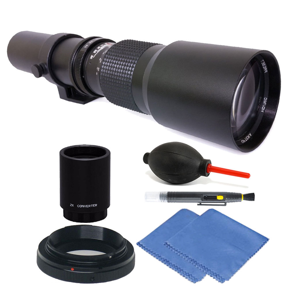 Vivitar 500mm/1000mm f/8 Telephoto Lens for Nikon D90 D500 D3000