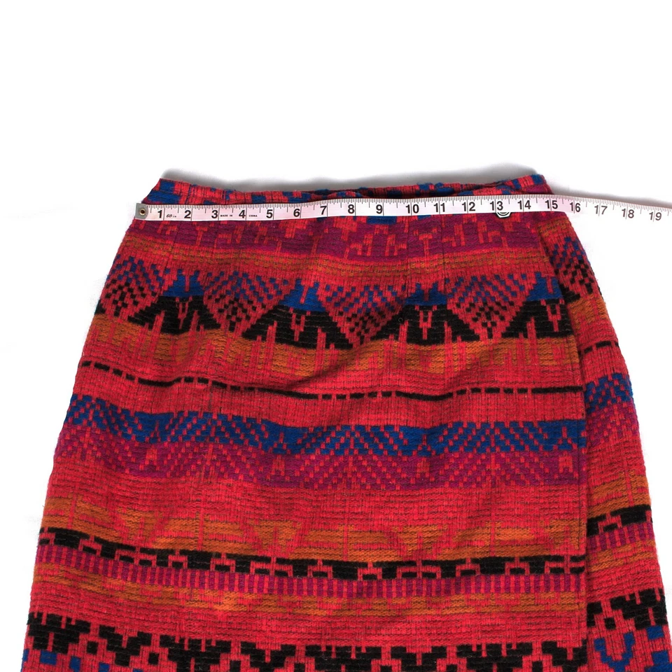 Maxi Falda De Colección Manta Envolvente Festival Rojo Rosa Suroeste Para Mujer Talla 30x36 Pequeña Foto 3 de 4