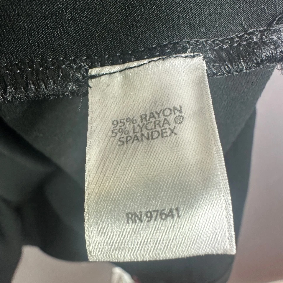 J Jill Wearever Small Petite Faux Wrap Dress Black Side Tie Floral Stretch - Image 4 of 4