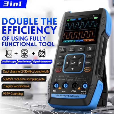 FNIRSI 2C23T Digital Oscilloscope Multimeter+Function Signal Generator Handheld