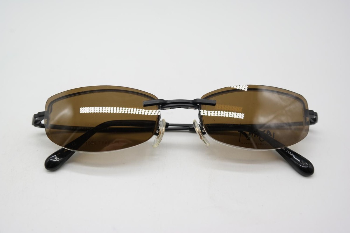 Lunettes Vintage Filou 2503 Avec Clip Solaire - Monture Noire Carrée - Allemagne