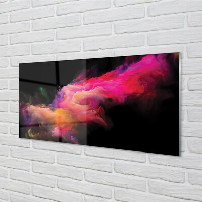 Tulup Acrylglas 100x50 Wandkunst rosa fraktale