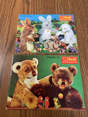 2 Original Steiff 1973 Easter + Product Line Catalogue Germany Illustrated KE73