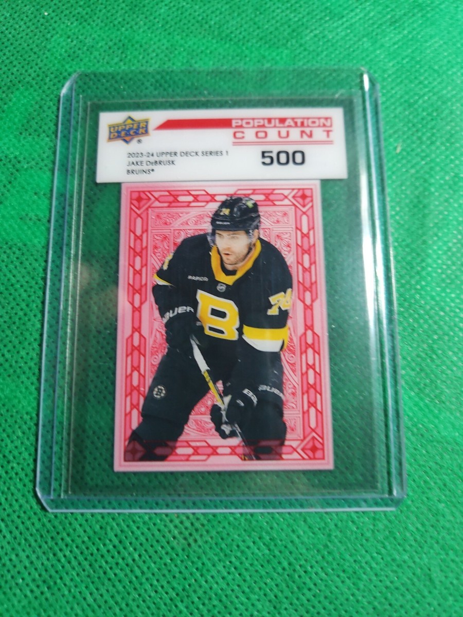 jake debrusk pokmon card trade 2017-18 Upper Deck Series 1 YOUNG GUNS ROOKIE RC #212 Bos I Want To Keep Improving
