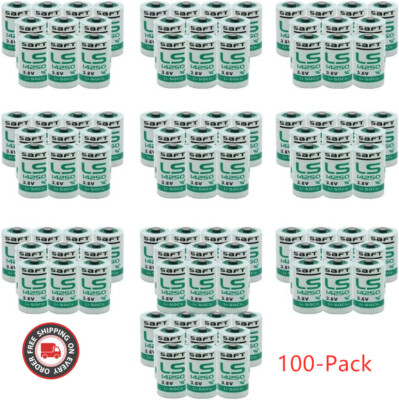 #ad 100 Pack batteries for SAFT LS14250 3.6V 1 2 AA Lithium Battery $299.90
