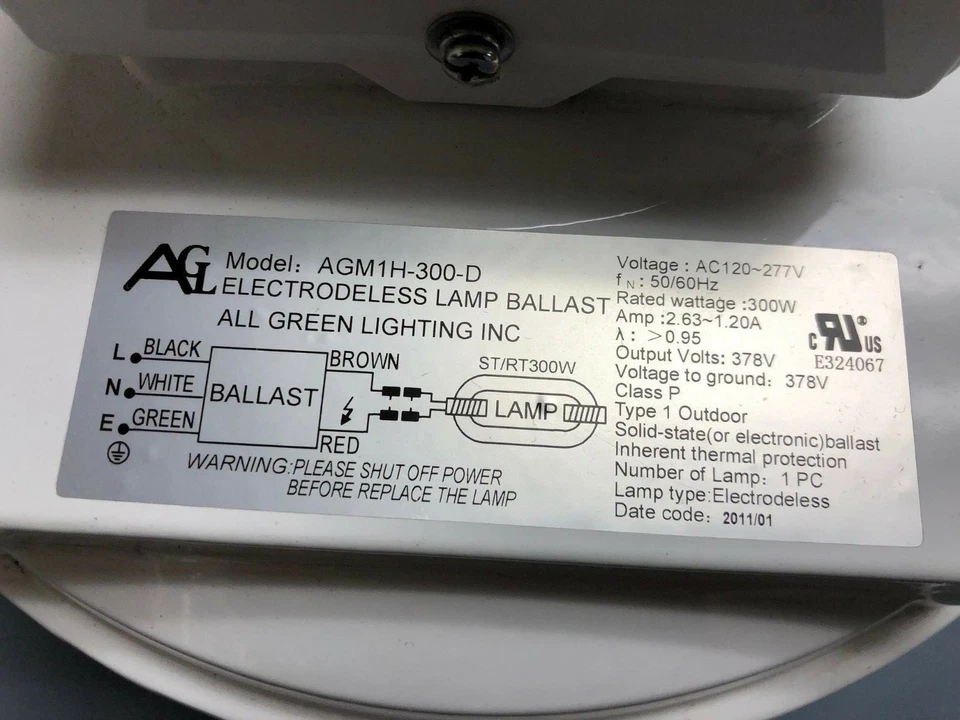 Balastro de inducción magnético AGL 300W sin electrodos AGM1H-300-D para ST/RT300W Foto 2 de 4