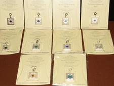 NEW Hallmark Keepsake silver plated BIRTHSTONE Charm Pendent SWAROVSKI Crystal