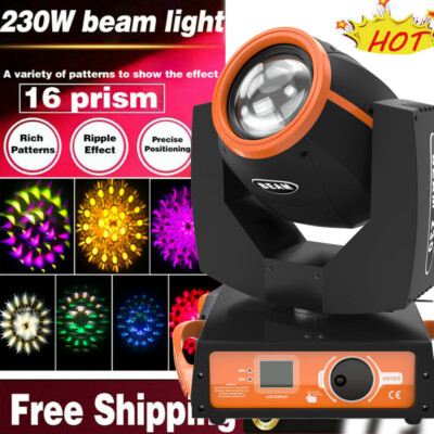 230W 7R Zoom Moving Head Beam Sharpy Light 8 Prism Strobe DMX 16Ch Party New US