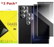 2P Samsung Galaxy S23/23+ Ultra Privacy Tempered Glass Screen/Camera Protector