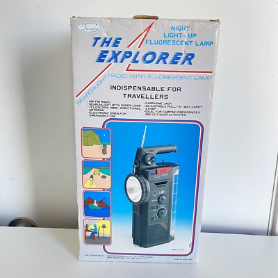 Vintage Tasana The Explorer Radio Night Light Up Flourecent Lamp