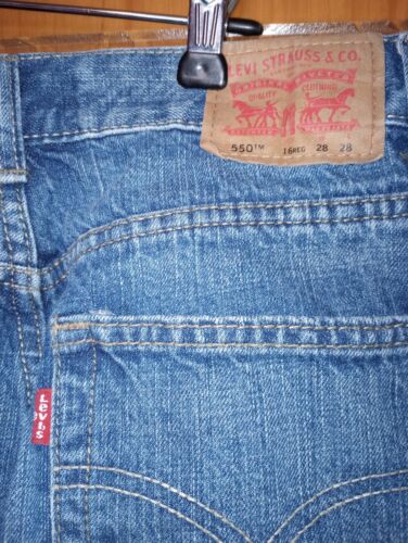 16 in Jungen Größe (oder Mädchen) Levis 550 Jeans Relaxed 29 x 28 Made in Kenya in 2013 - Bild 4 von 21
