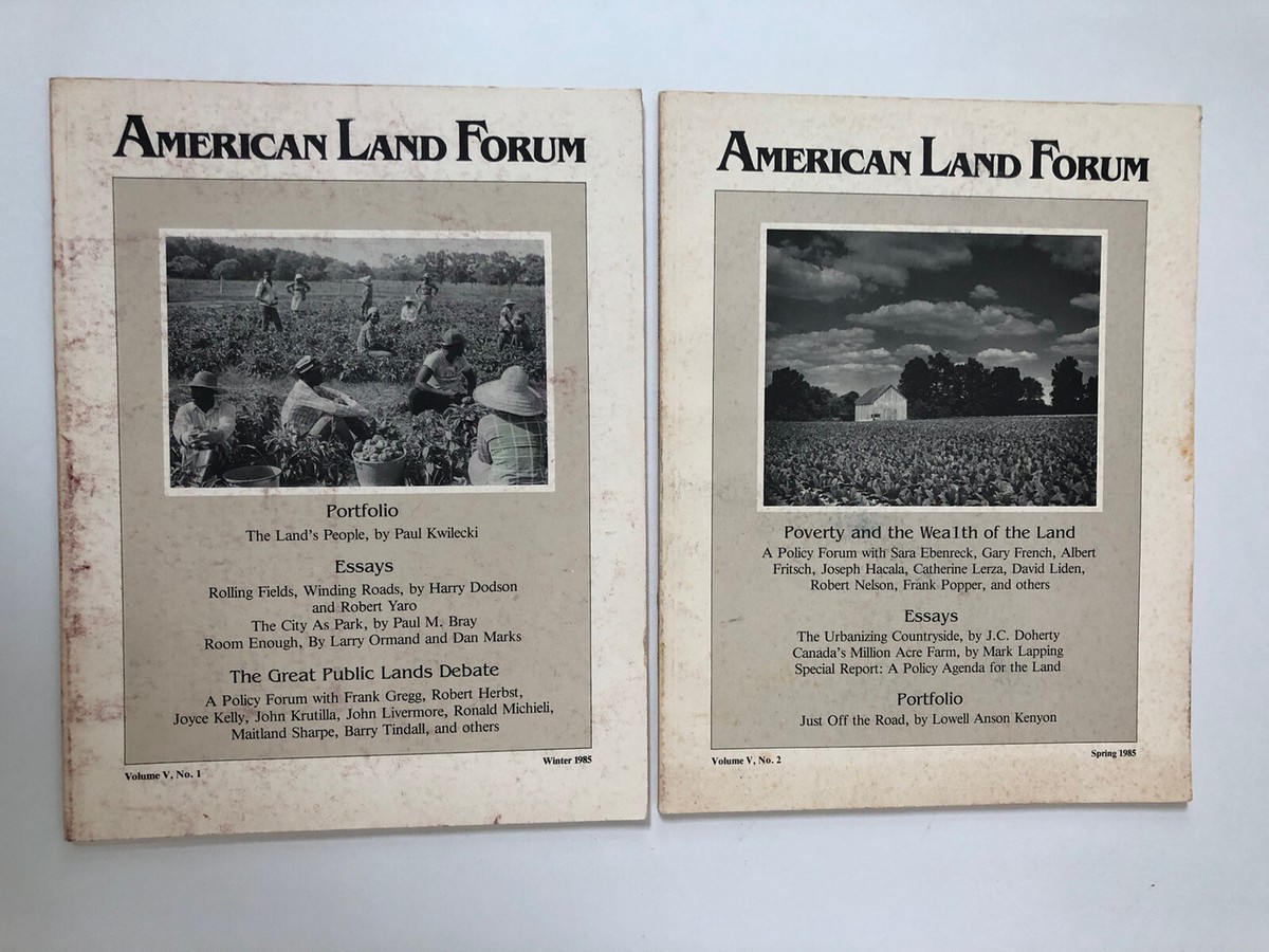 American Land Forum Conservation Journal Vol VII No. 1 and No. 2 
