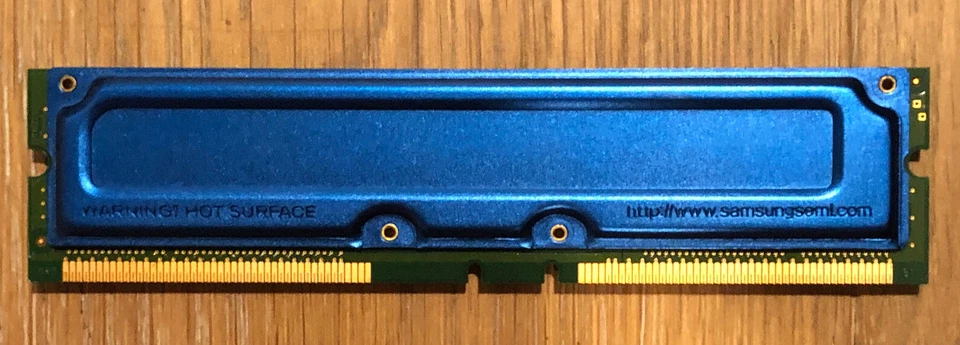 Pair of (2) Samsung KMMR18R8GAC1-RK8 ABL 256MB 184p PC800-45 16d ECC RDRAM RIMM - Image 4 of 4