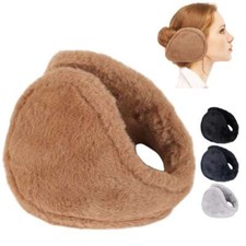 Women Men Winter Fleece Plush Ear Muffs Ear Warmers Earmuffs Behind Band Head