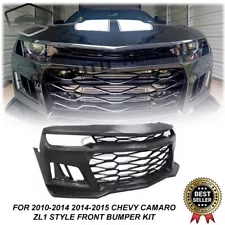 Fits 2010-2014&2014-2015 Chevy Camaro 5TH to 6th Gen ZL1 Front Bumper Cover Kit