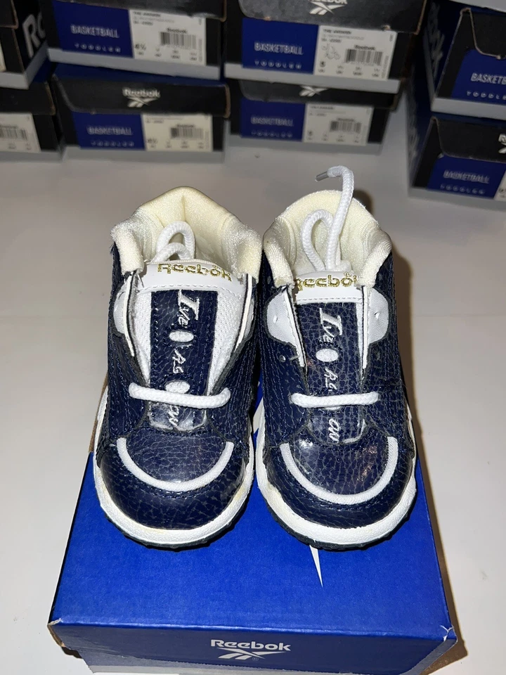 NIB Toddler's Reebok The Answer Navy White Black Gold 1997 Sz 2-7.5 Iverson OG - Image 4 of 4