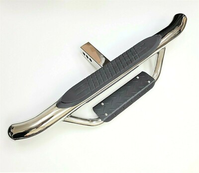 For 2'' Receiver Truck Heavy Duty Steel Tow Hitch Step Bar Guard Drop Step Chrome
