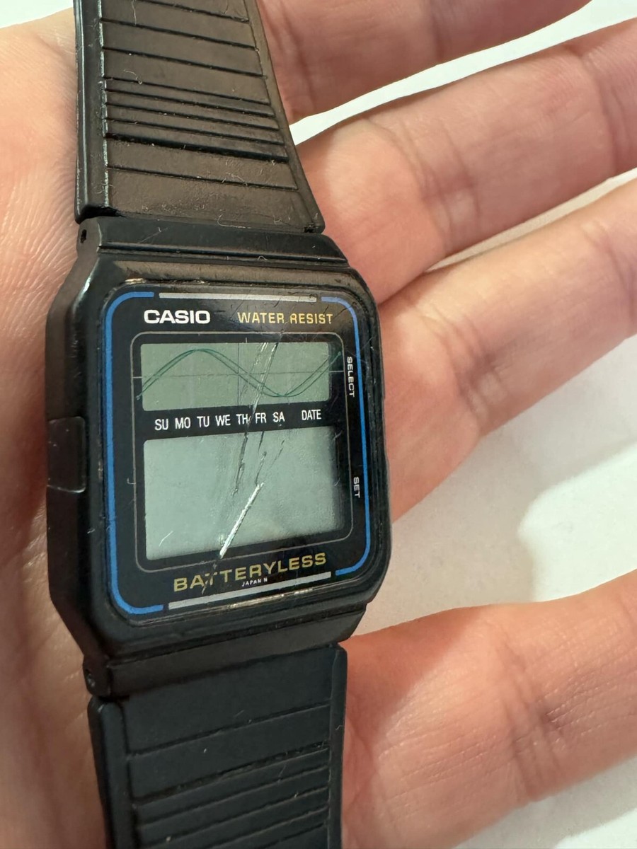 CASIO FB-52W ソーラーデジタル ヴィンテージ 希少品 Casio FB-52W Batteryless Solar Digital Watch Module 520