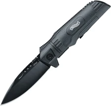 Walther Sub Companion Linerlock Black Folding 440C Stainless Pocket Knife 50719